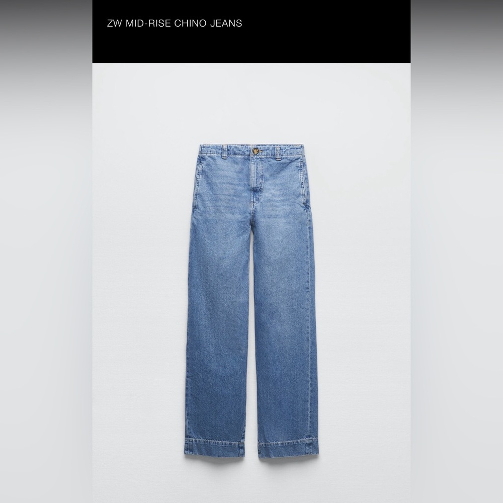 ZARA | EUC Mid Rise chino jeans